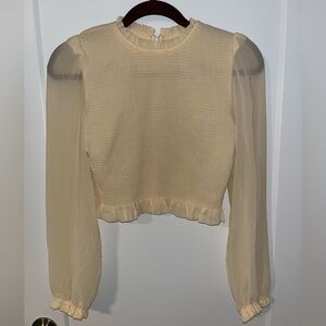 BNWT ARITZIA WILFRED YELLOW TEMPEST BLOUSE